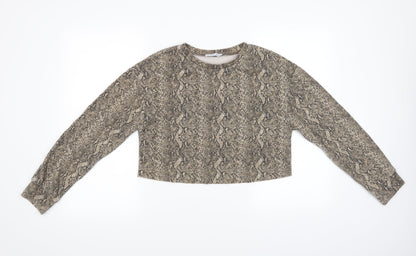 Zara Womens Multicoloured Animal Print  Pullover Jumper Size S  - cropped