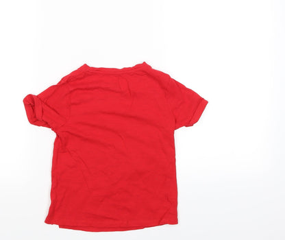 My Weekend Favourites Girls Red   Basic T-Shirt Size 5 Years