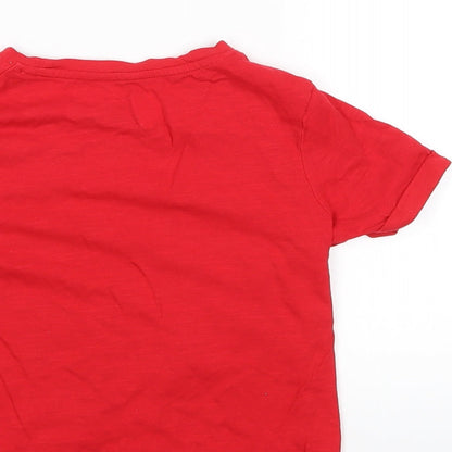 My Weekend Favourites Girls Red   Basic T-Shirt Size 5 Years