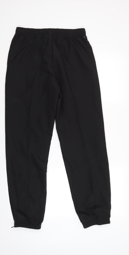 Preworn Mens Black   Windbreaker Trousers Size 28 in L30 in - Elastic Waist