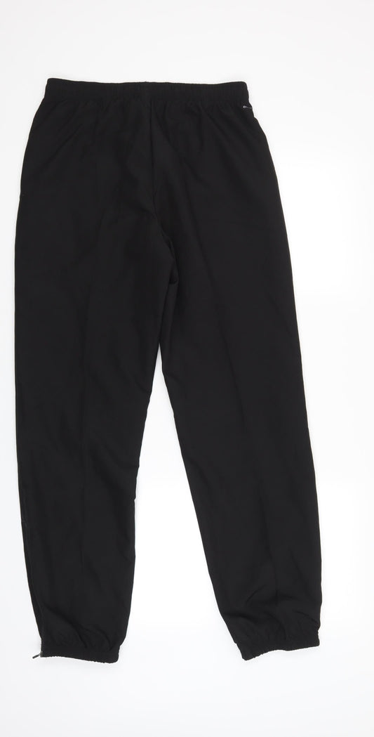 Preworn Mens Black   Windbreaker Trousers Size 28 in L30 in - Elastic Waist