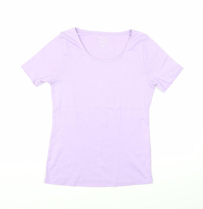 Womens UK Size 10 love tees Purple Basic T-Shirt