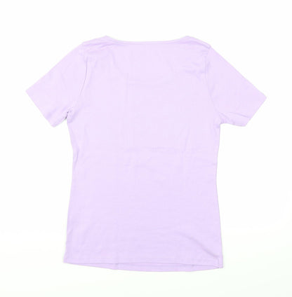 Womens UK Size 10 love tees Purple Basic T-Shirt