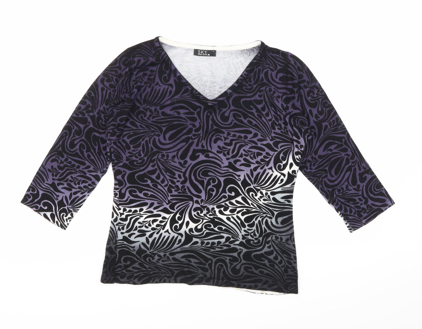 Womens UK Size One Size Sky Designs Purple Basic T-Shirt