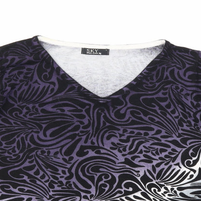 Womens UK Size One Size Sky Designs Purple Basic T-Shirt