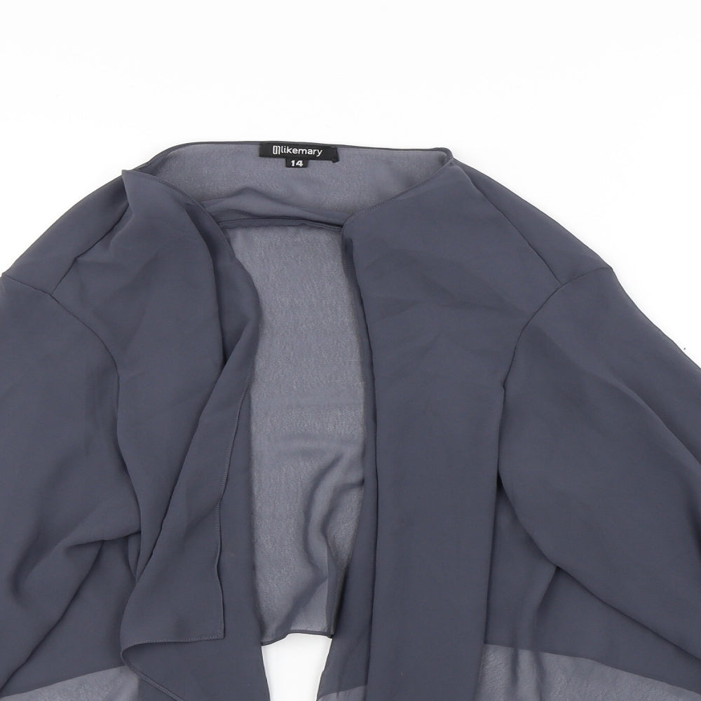 Likemary Womens Grey   Cardigan Jumper Size 14