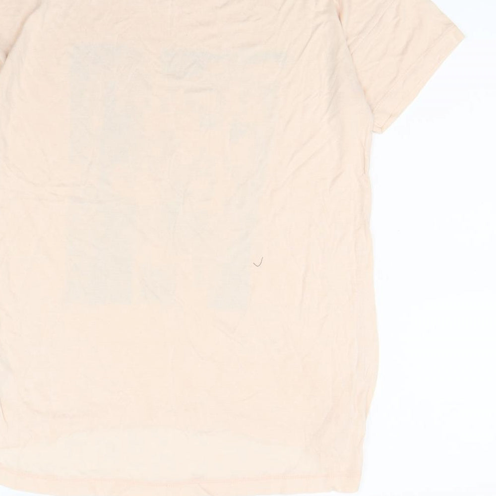 Womens UK Size 10 Dorothy Perkins Beige Cropped T-Shirt