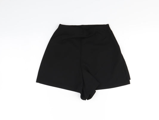 Pretty Little Thing Womens Black   Wrap Shorts Size 4 - skort
