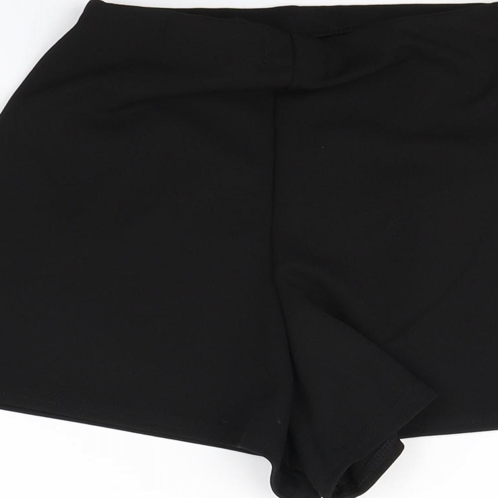 Pretty Little Thing Womens Black   Wrap Shorts Size 4 - skort