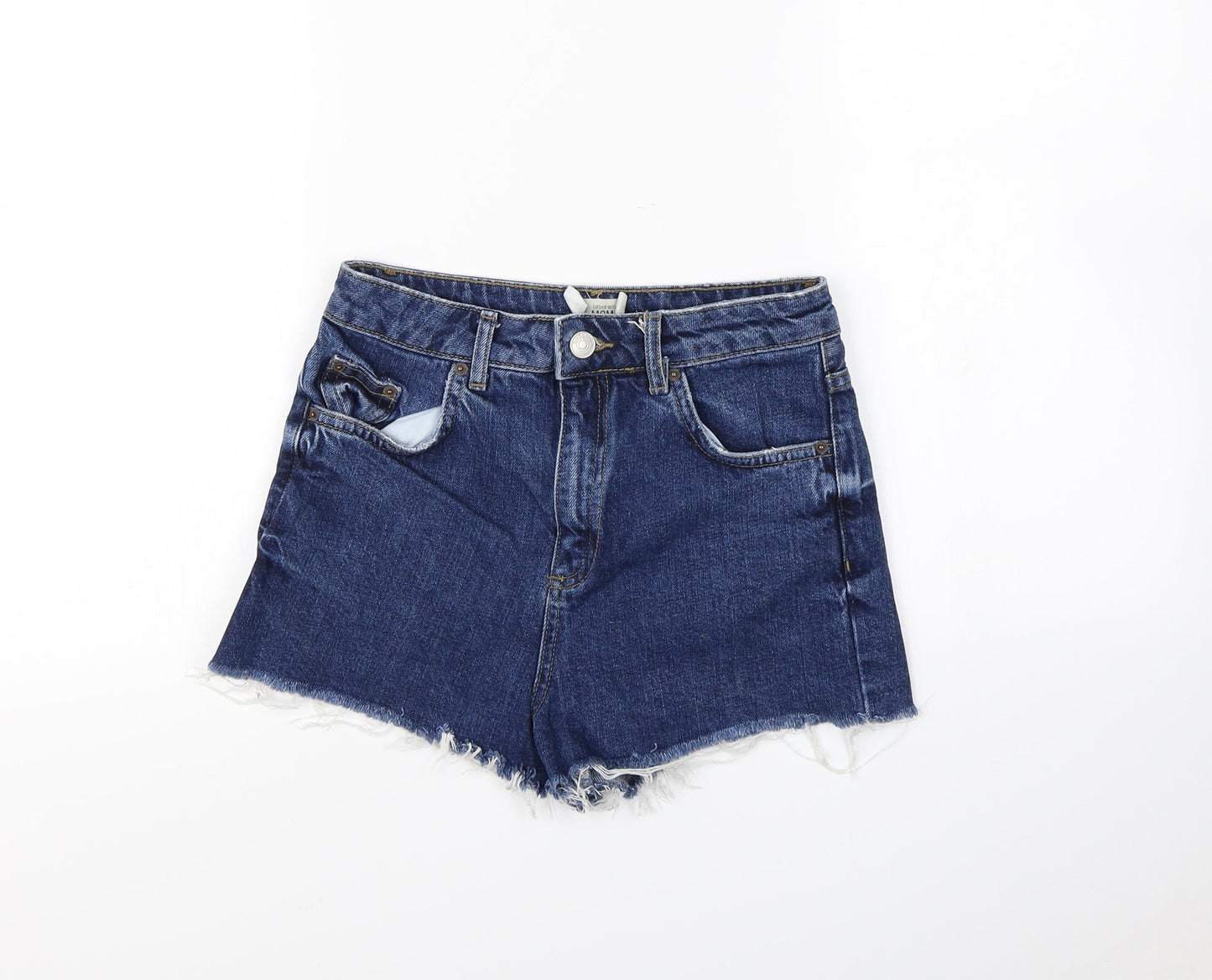 Topshop Womens Blue   Cut-Off Shorts Size 6
