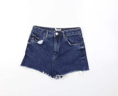Topshop Womens Blue   Cut-Off Shorts Size 6