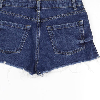 Topshop Womens Blue   Cut-Off Shorts Size 6