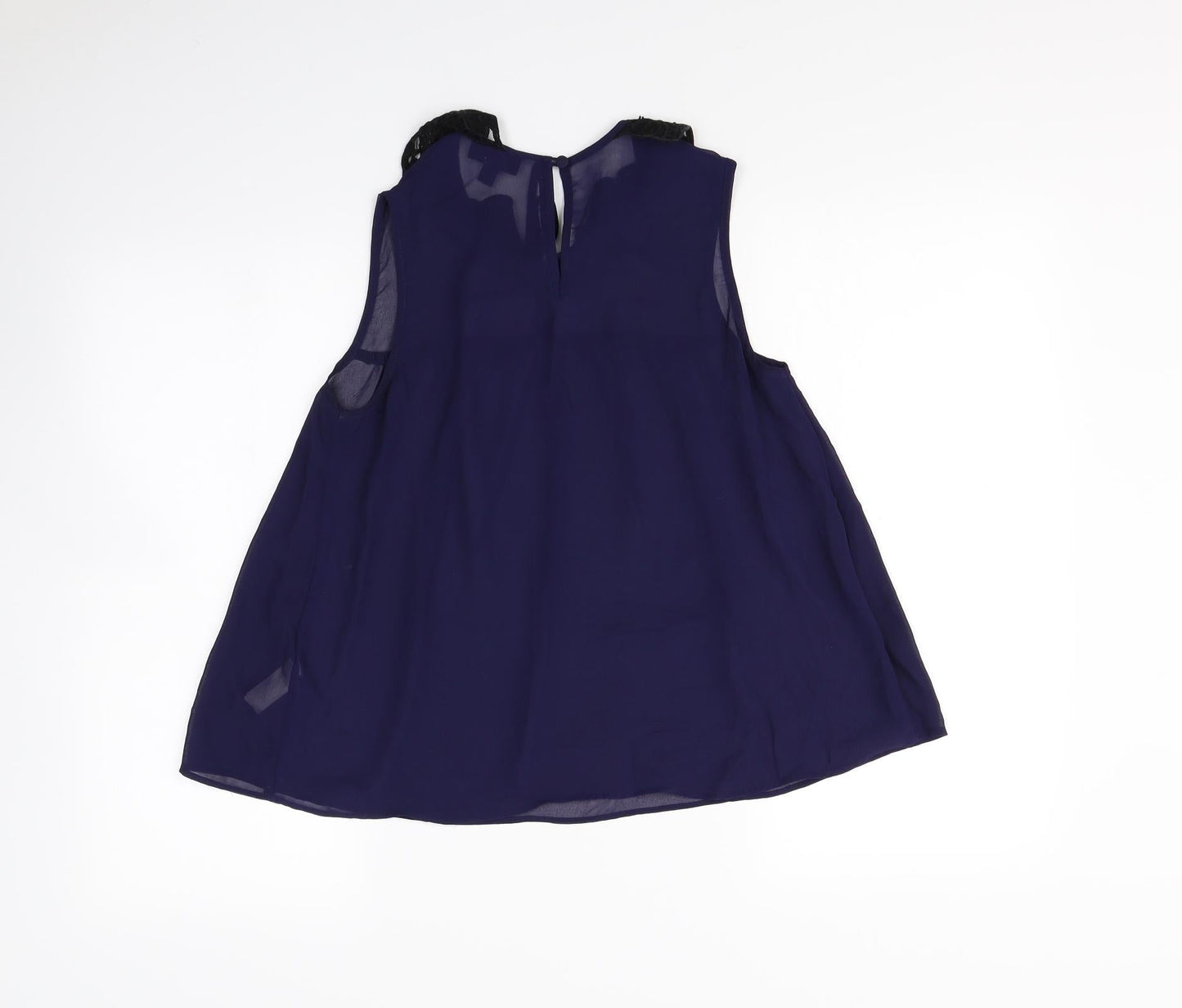 Womens UK Size 8 Topshop Blue Basic Tank