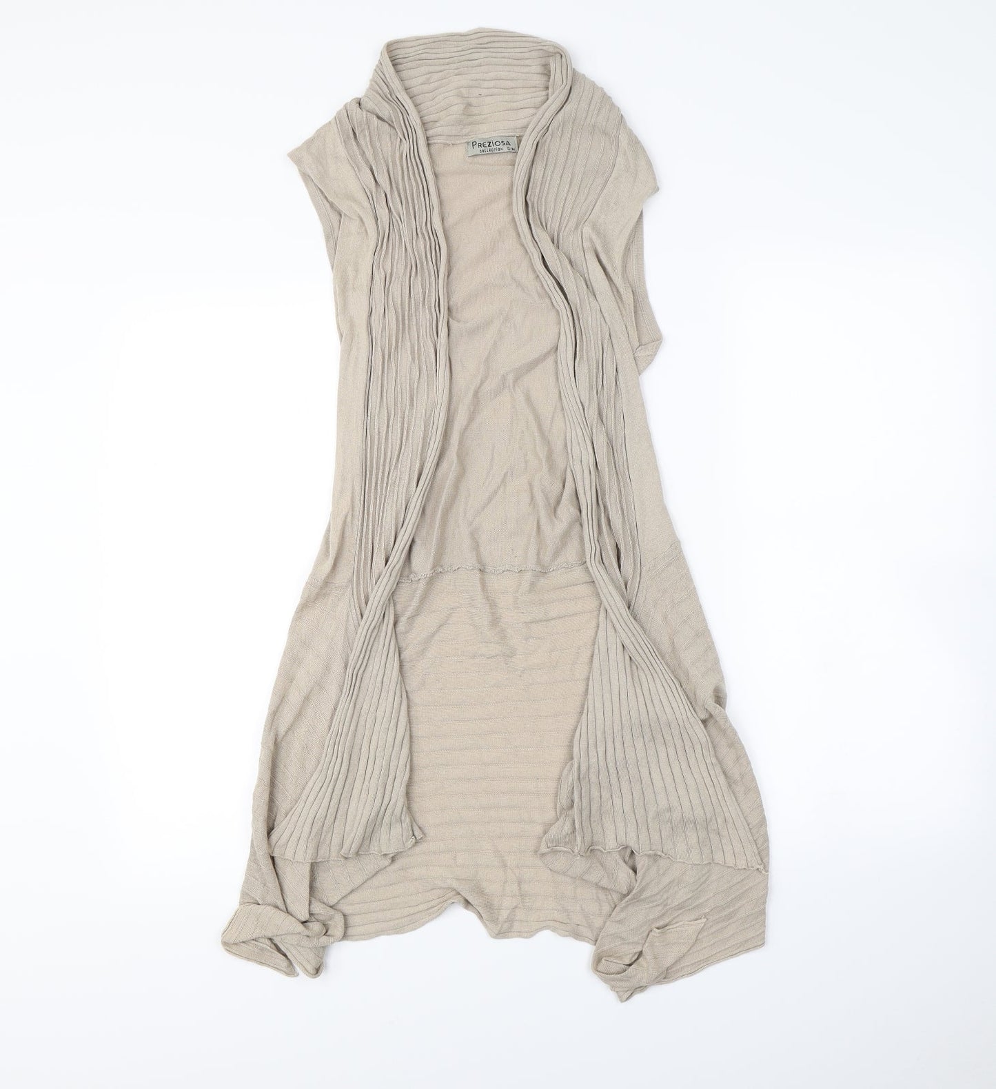 Preziosa Womens Beige   Cardigan Jumper Size S