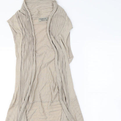 Preziosa Womens Beige   Cardigan Jumper Size S