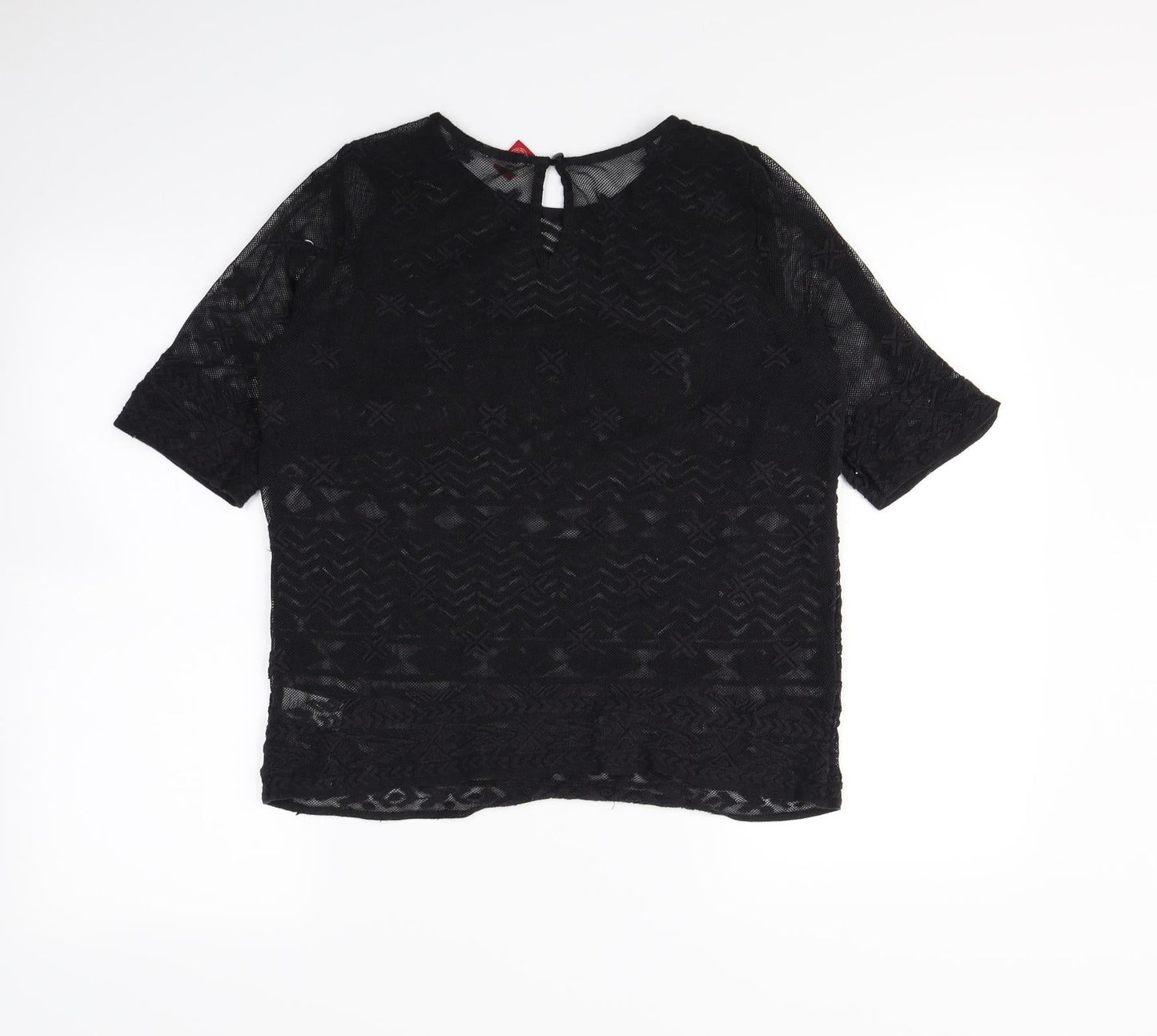 Womens UK Size 12 Falmer Heritage Black Basic T-Shirt