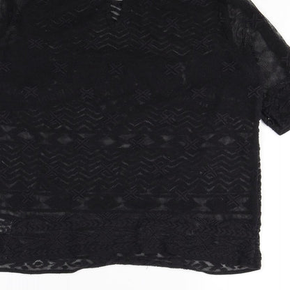 Womens UK Size 12 Falmer Heritage Black Basic T-Shirt