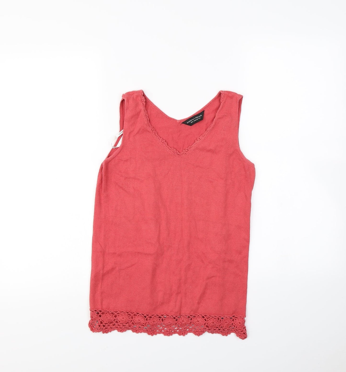 Womens UK Size 10 Dorothy Perkins Ivory Basic Tank