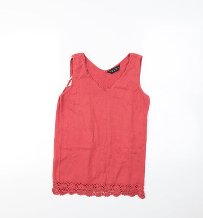 Womens UK Size 10 Dorothy Perkins Ivory Basic Tank