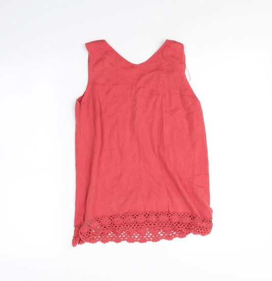 Womens UK Size 10 Dorothy Perkins Ivory Basic Tank