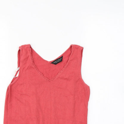 Womens UK Size 10 Dorothy Perkins Ivory Basic Tank