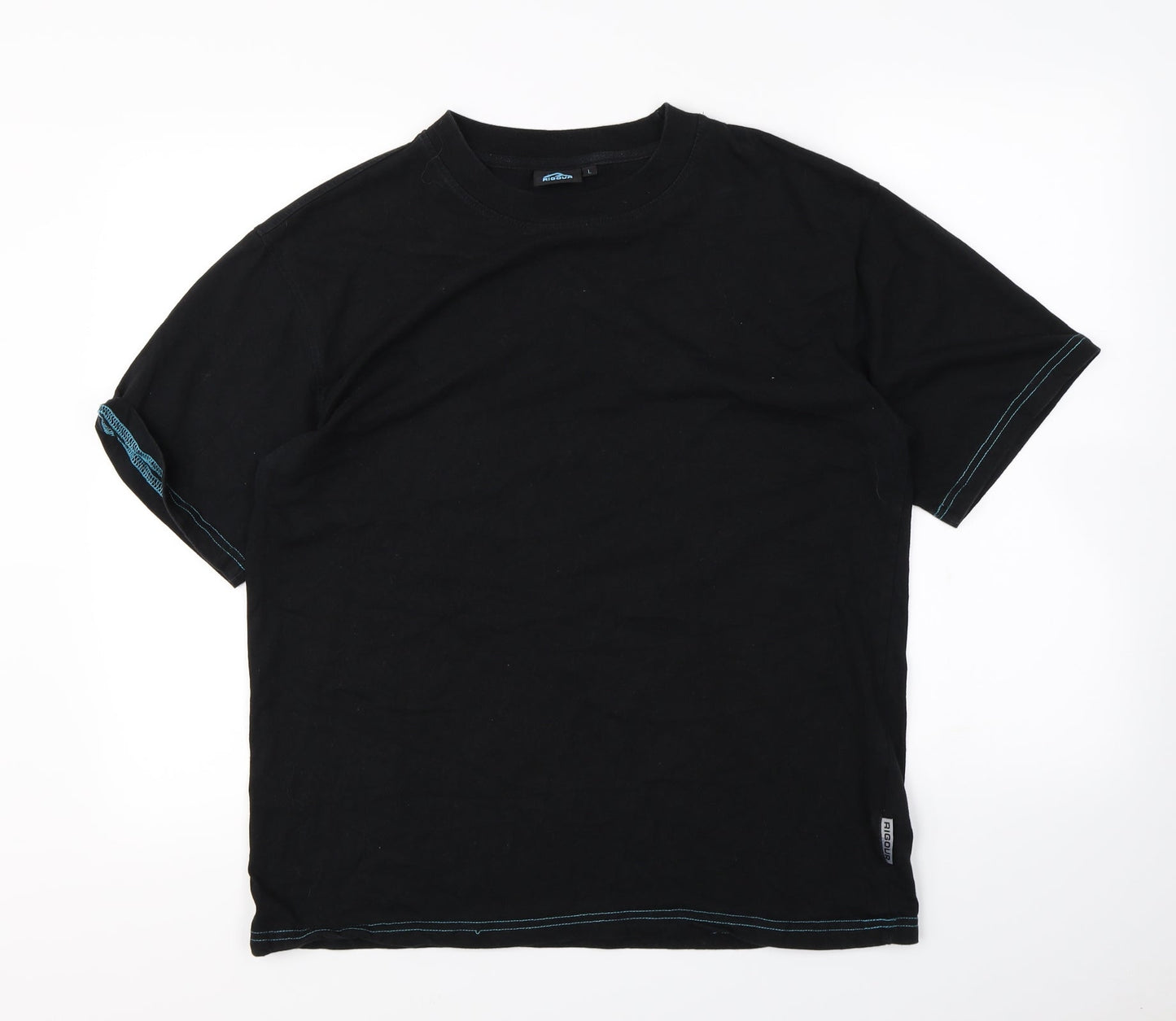 Rigour Mens Black    T-Shirt Size L