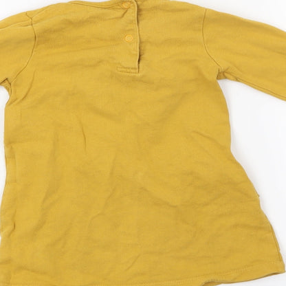 TU Girls Yellow   Shirt Dress  Size 12-18 Months
