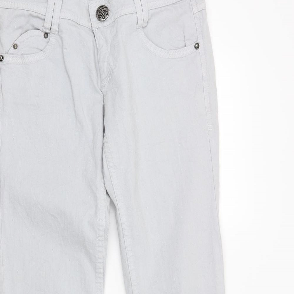 Womens UK Size 8 Stradivarius Regular Fit Skinny Grey Jeans