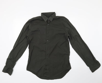 zara man Mens Green    Button-Up Size M
