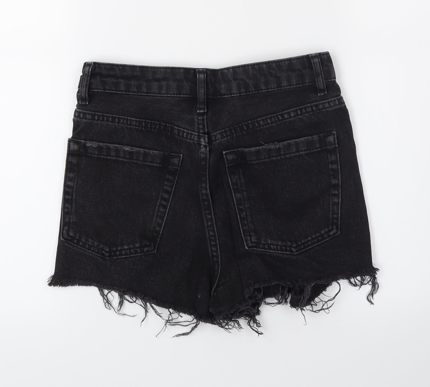 denim co Womens Grey  Denim Mom Shorts Size 6 - distressed