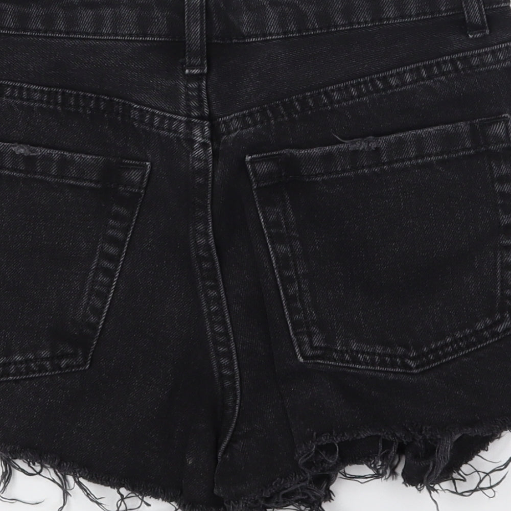 denim co Womens Grey  Denim Mom Shorts Size 6 - distressed