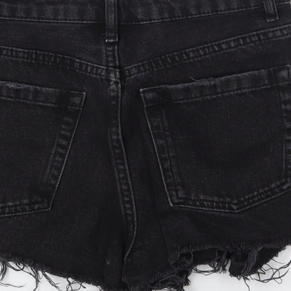 denim co Womens Grey  Denim Mom Shorts Size 6 - distressed