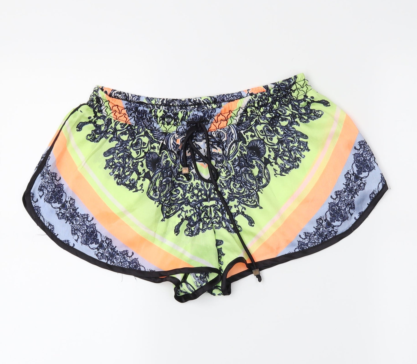 River Island Womens Green Paisley  Bermuda Shorts Size XS