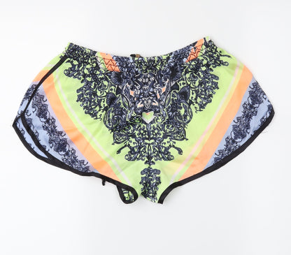 River Island Womens Green Paisley  Bermuda Shorts Size XS