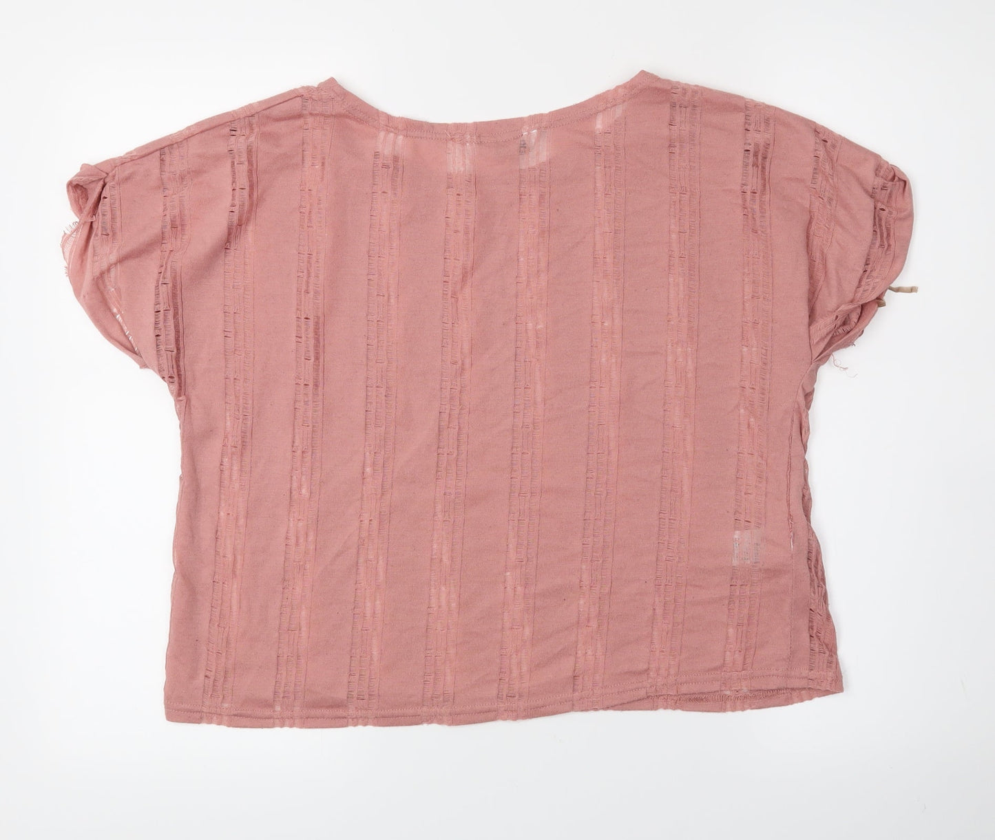 Womens UK Size 14 New Look Pink Basic T-Shirt