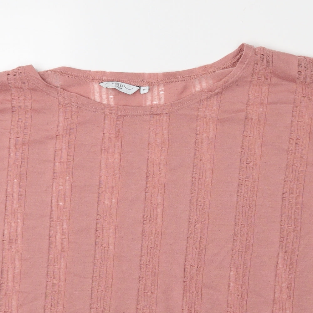 Womens UK Size 14 New Look Pink Basic T-Shirt