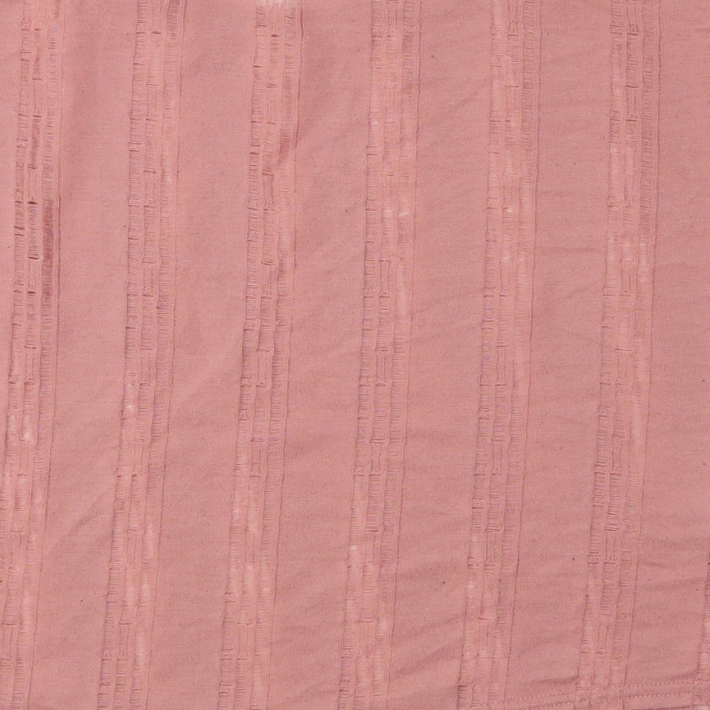 Womens UK Size 14 New Look Pink Basic T-Shirt