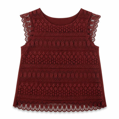 Womens UK Size L Stradivarius Red Basic Blouse