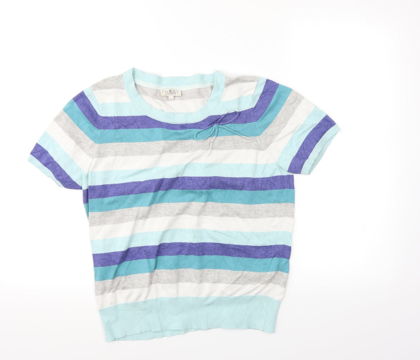 Womens UK Size L Petite Blue Basic Tank
