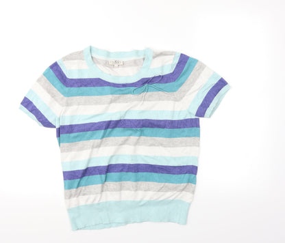Womens UK Size L Petite Blue Basic Tank