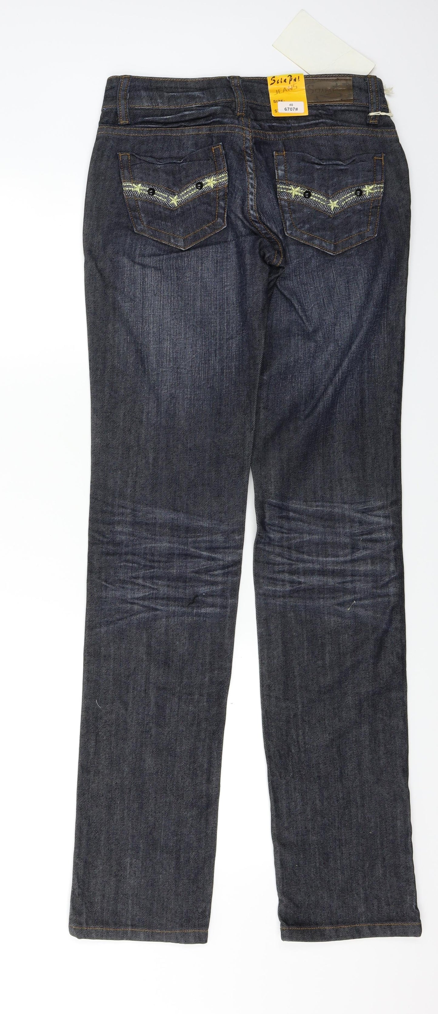 Sciapai Womens Blue  Denim Straight Jeans Size S L31 in