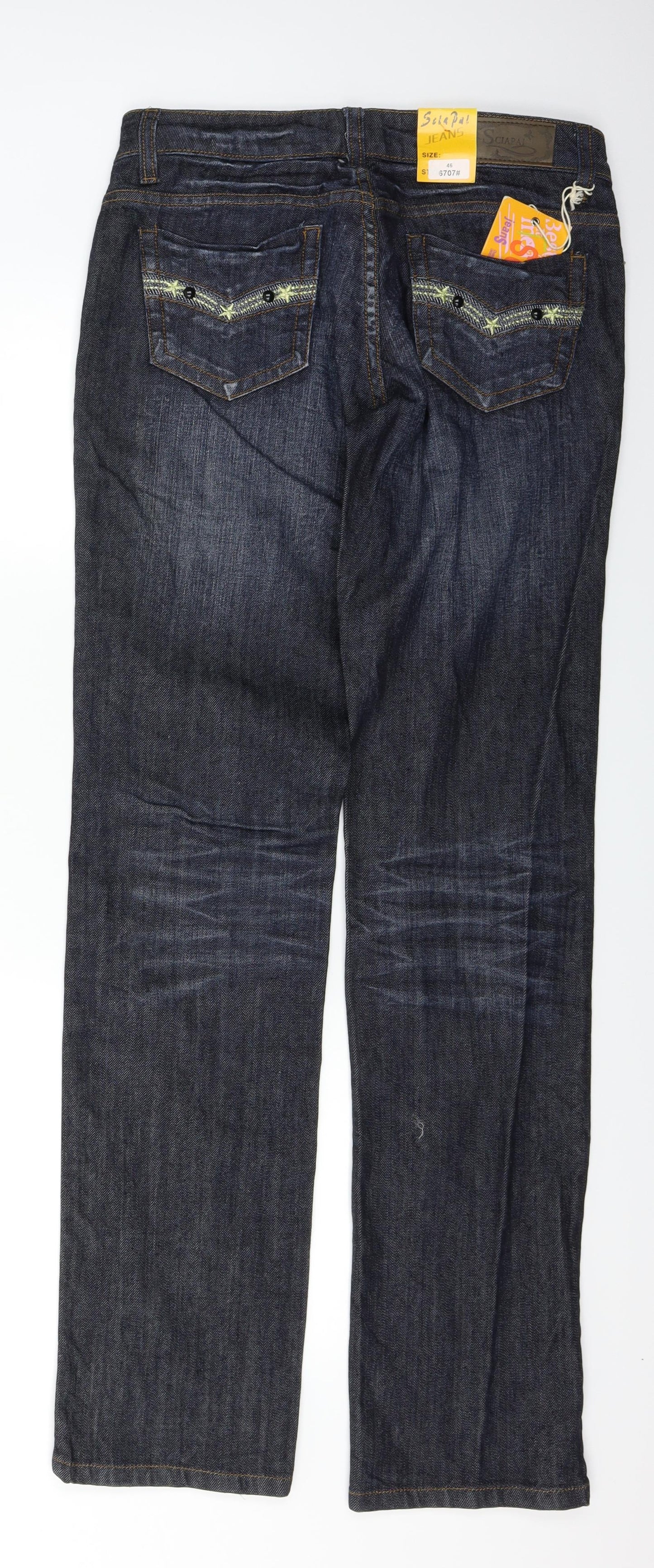 Sciapai Womens Blue  Denim Straight Jeans Size S L31 in