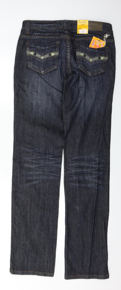 Sciapai Womens Blue  Denim Straight Jeans Size S L31 in