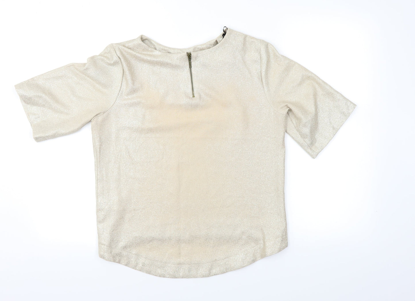 Womens UK Size 10 Atmosphere Gold Basic Blouse