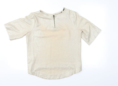 Womens UK Size 10 Atmosphere Gold Basic Blouse
