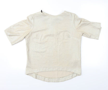 Womens UK Size 10 Atmosphere Gold Basic Blouse