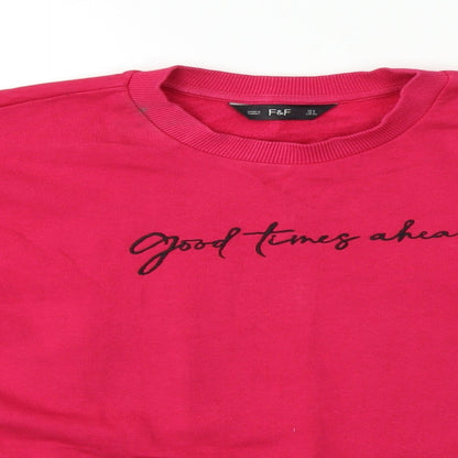 F&F Womens Pink   Pullover Jumper Size 8