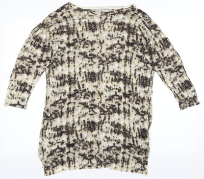 M&S Womens Yellow Fair Isle  Shirt Dress  Size 10