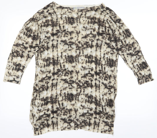 M&S Womens Yellow Fair Isle  Shirt Dress  Size 10