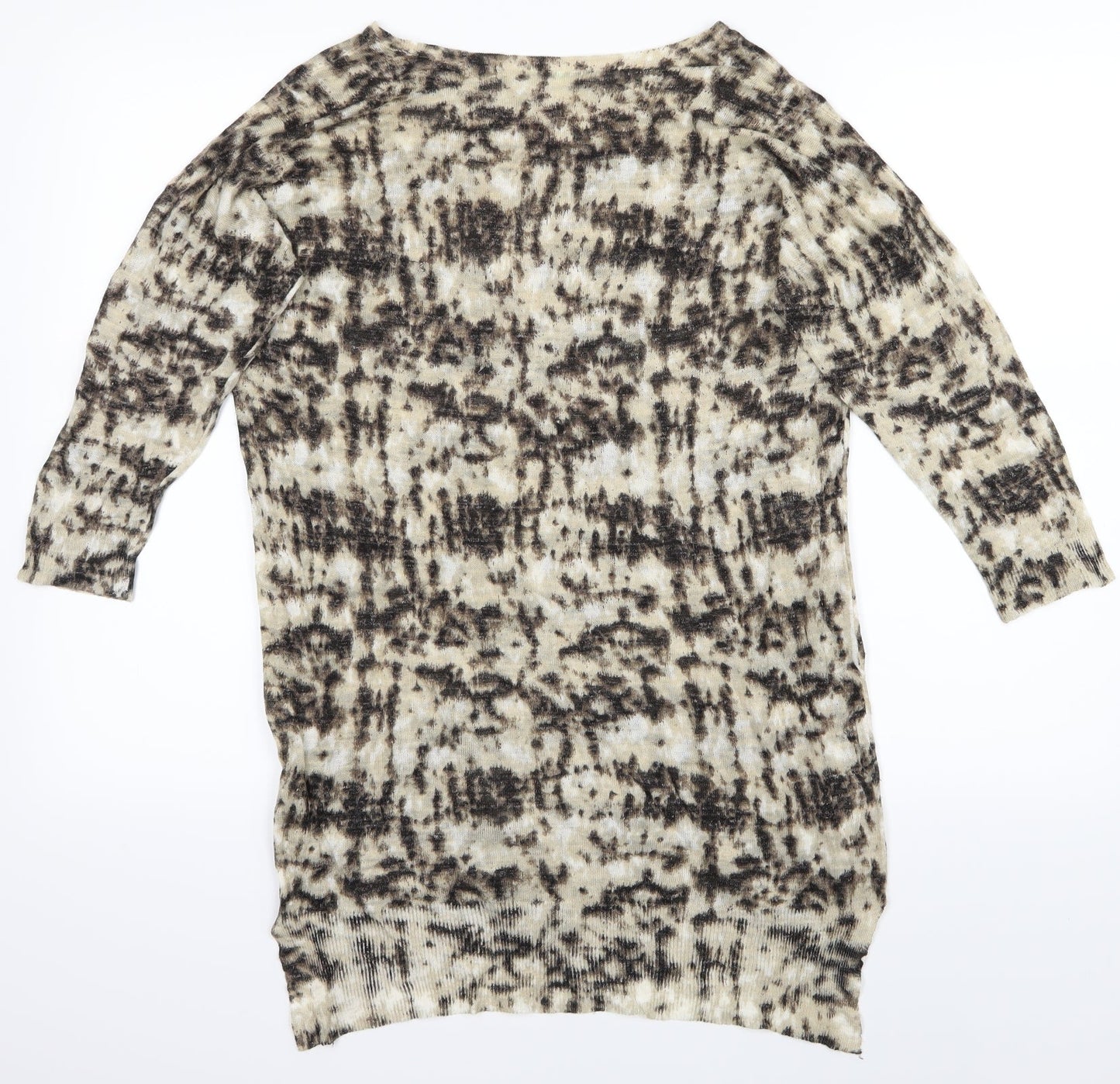 M&S Womens Yellow Fair Isle  Shirt Dress  Size 10